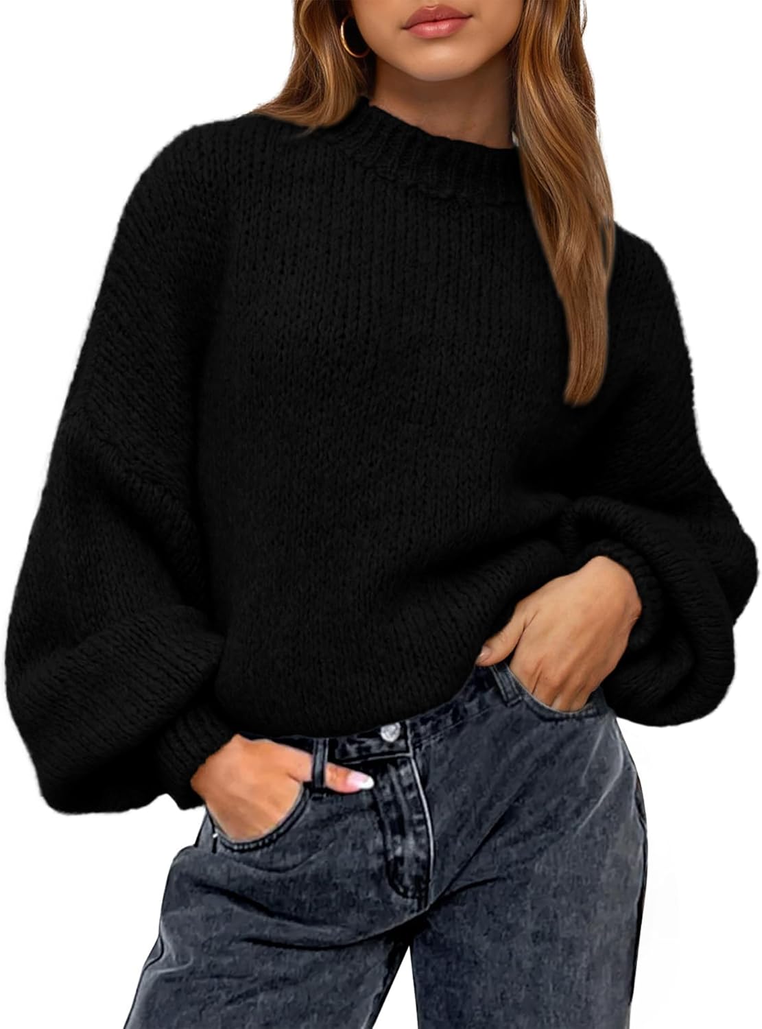 BTFBM Oversized Pullover Sweaters for Women in Fall 2025