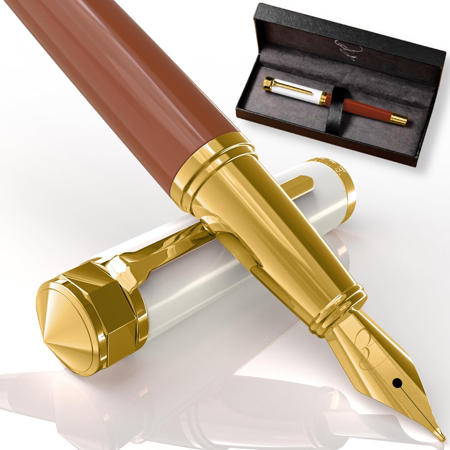 Luxury Fountain Pen Set for Writing - Smooth Extra Fine Nib