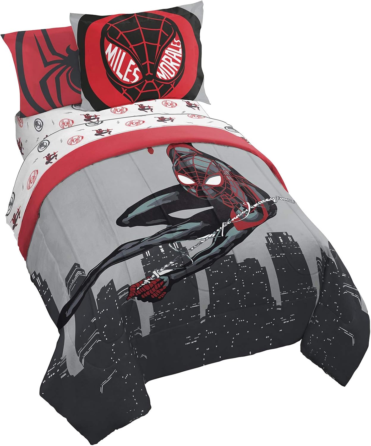 Marvel Miles Morales Full Bed Set - Super Soft Microfiber Bedding