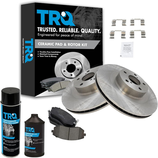 TRQ Front Brake Pad & Rotor Kit for Subaru and Saab Vehicles
