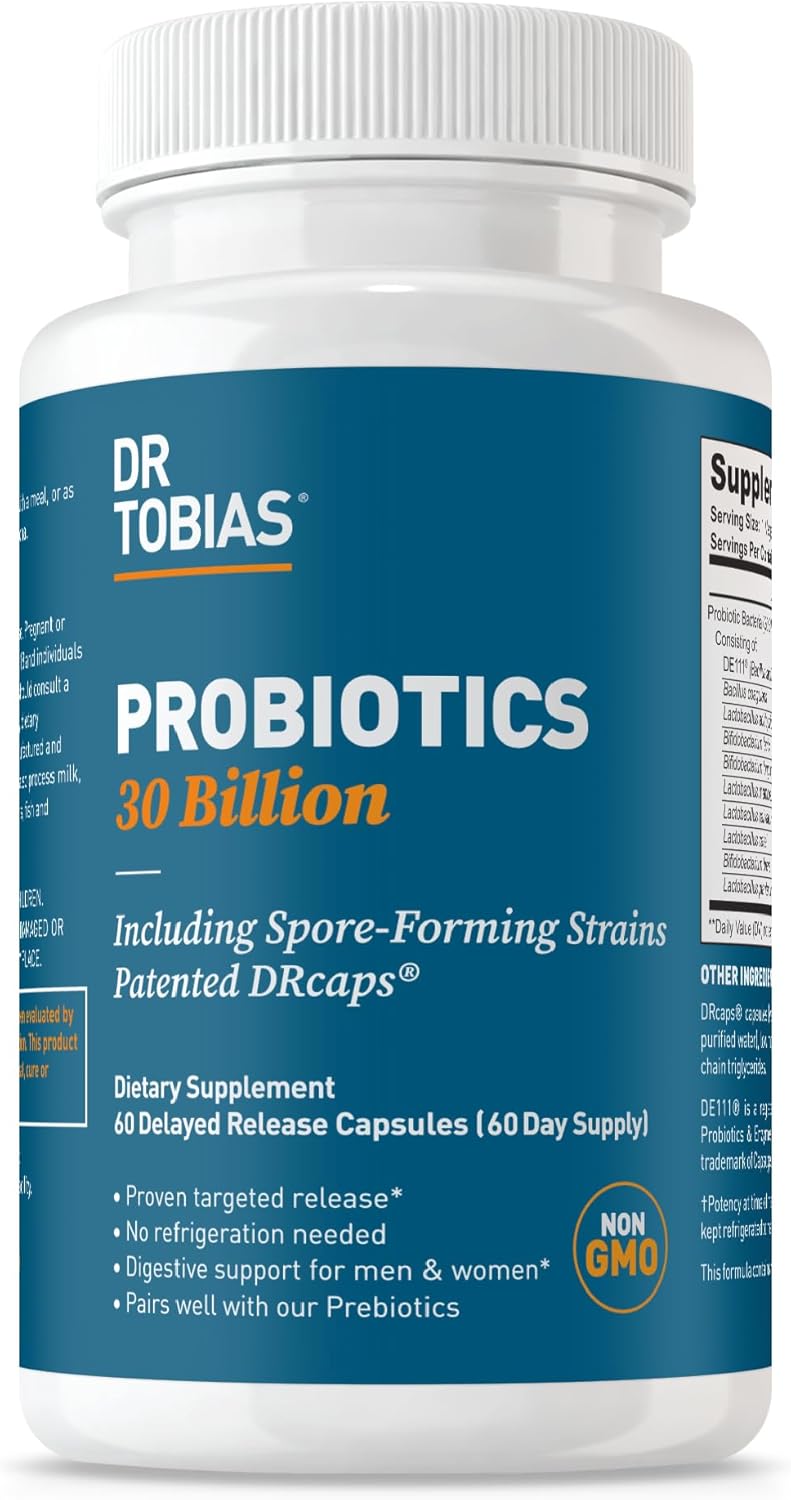 Dr. Tobias Probiotics 30 Billion CFU for Digestive Health
