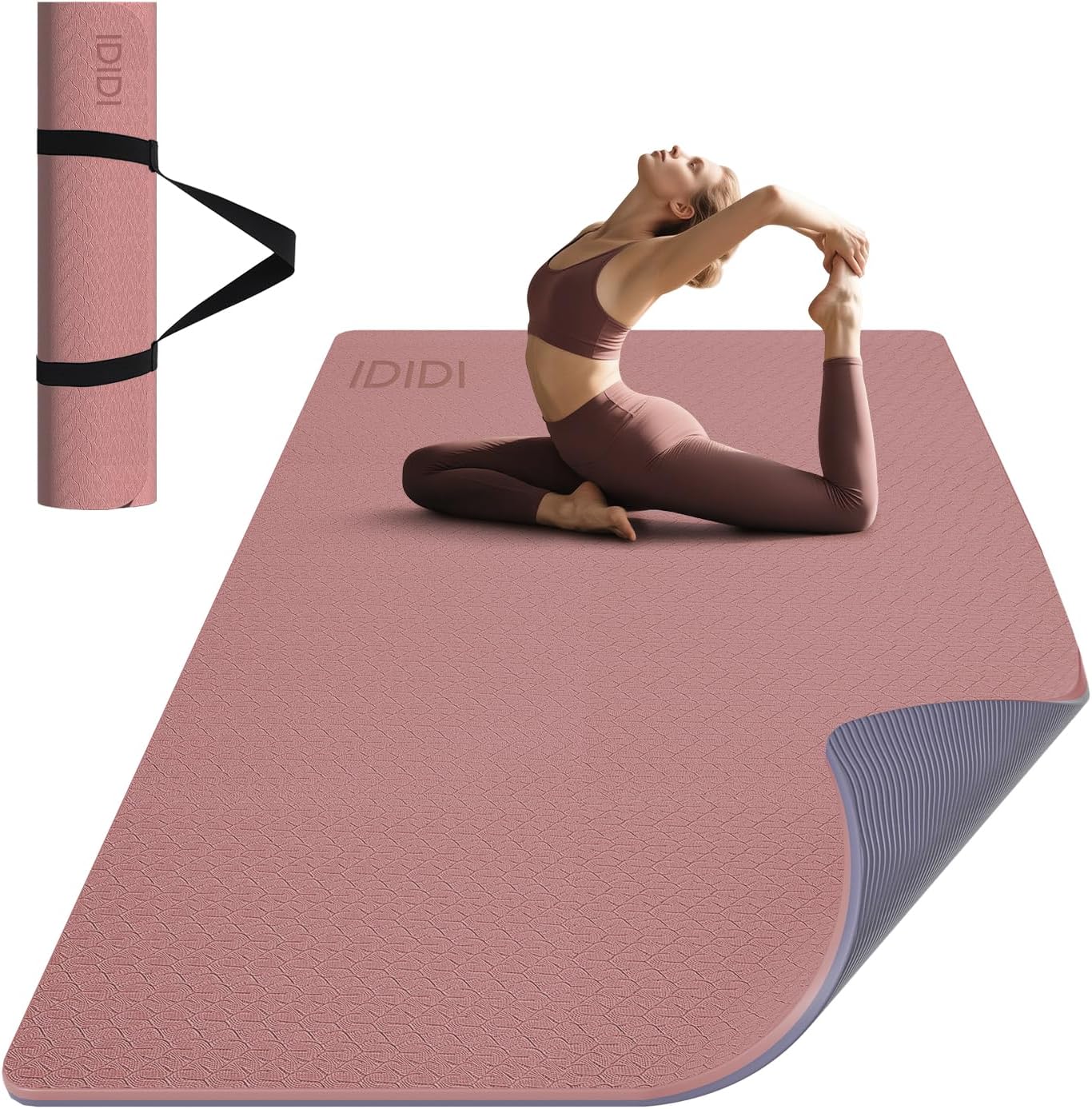 8mm Large Yoga Mat - Eco-Friendly Non-Slip Fitness Mat