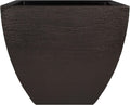 Modern Square Garden Planter 20in - Durable Stone-Look Pot