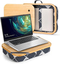 Mayjoy Bamboo Lap Desk with Storage - Compact Lap Work Surface
