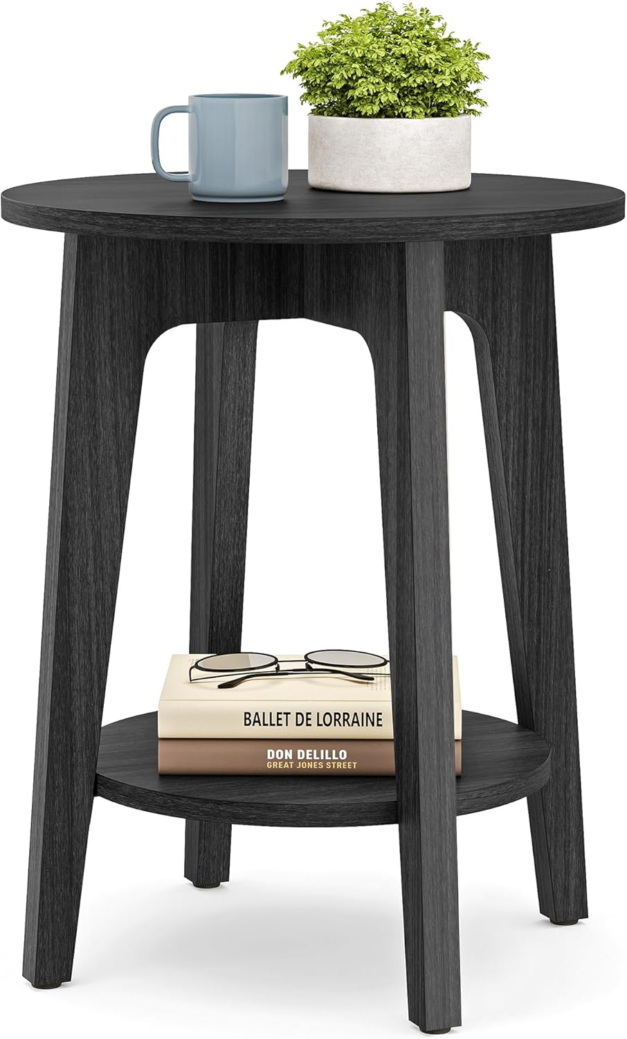 VASAGLE MAEZO Collection Small Round End Table for Living Room