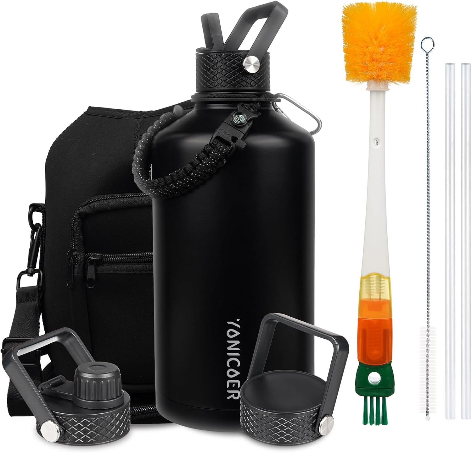 Insulated Water Bottle 128oz with Triple Wall Vacuum Design