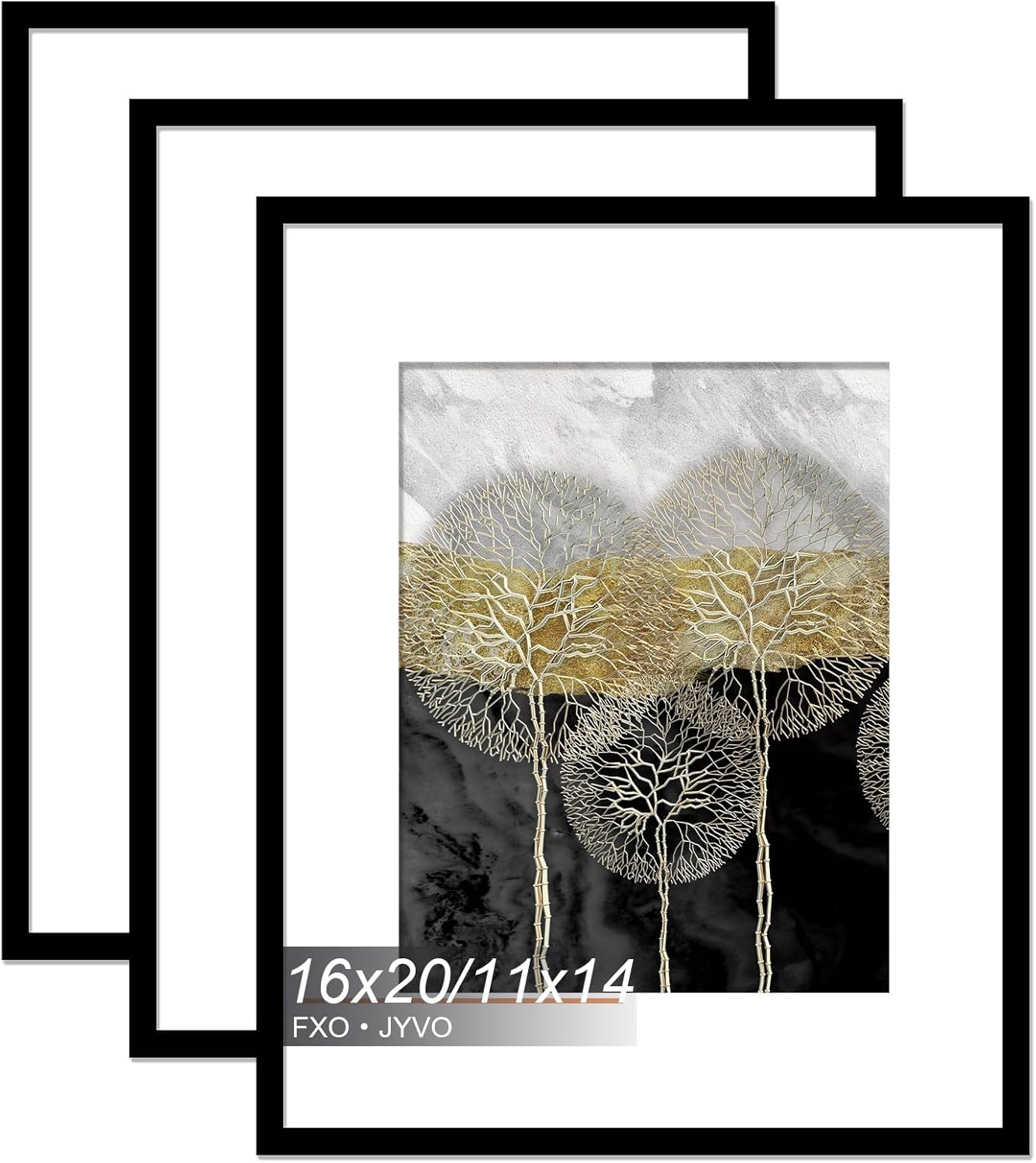 16x20 Picture Frame Set of 3 for Posters and Photos Display