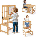 Toddler Standing Tower with Whiteboard - 3-in-1 Convertible Step Stool