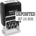 MaxMark Self-Inking Rubber Date Office Stamp with DEPOSITED Phrase