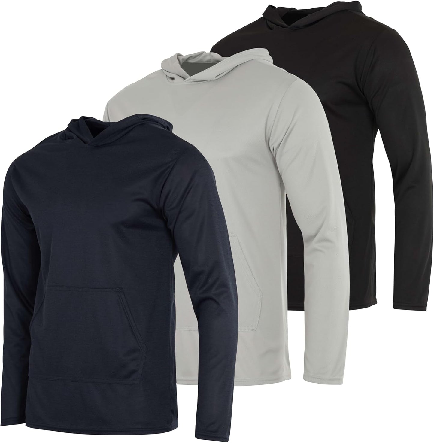 Real Essentials Men's Mesh Long Sleeve Hoodie for All Occasions