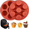 Silicone Muffin Pans for Air Fryer 2-Pack - 7-Cup Egg Bites Molds