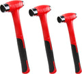 C&T 3 Piece Ball Peen Hammer Set 16oz 32oz 48oz - Durable Fiberglass