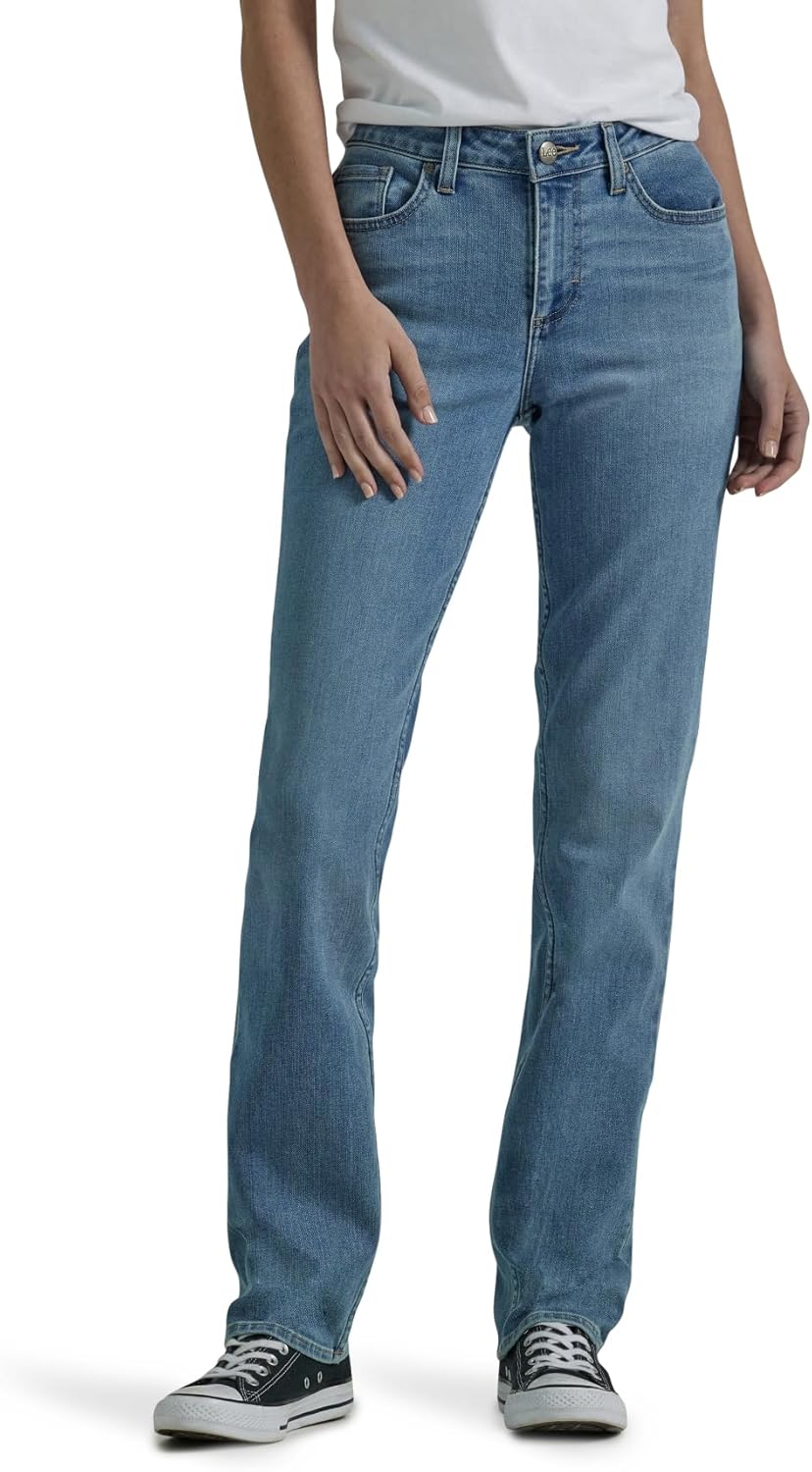 Lee Womens Legendary Mid Rise Straight Leg Jean for Comfort