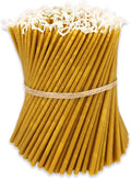 100 Pure Beeswax Church Candles - Orthodox Tapers, Dripless and Slow