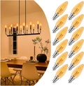 E12 Candelabra Light Bulbs 20W 25W Replacement - 2000K Amber Glow