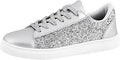 Women's Glitter Sequin Sneakers - Shiny Lace Up Sparkly Tennis Shoes