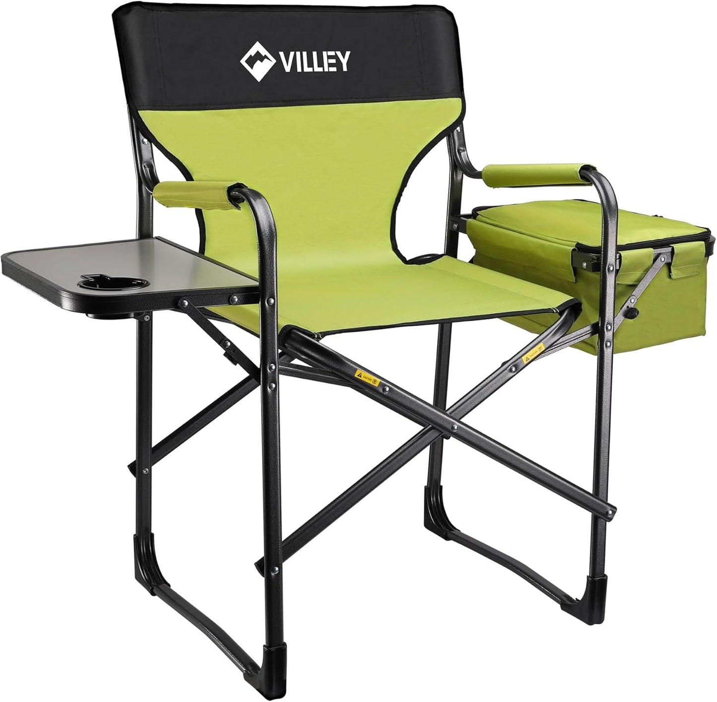 VILLEY Heavy Duty Directors Chair with Cooler Bag for Camping