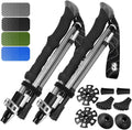 Foldable Hiking Poles with Cork Grip - Lightweight Adjustable Trekking
