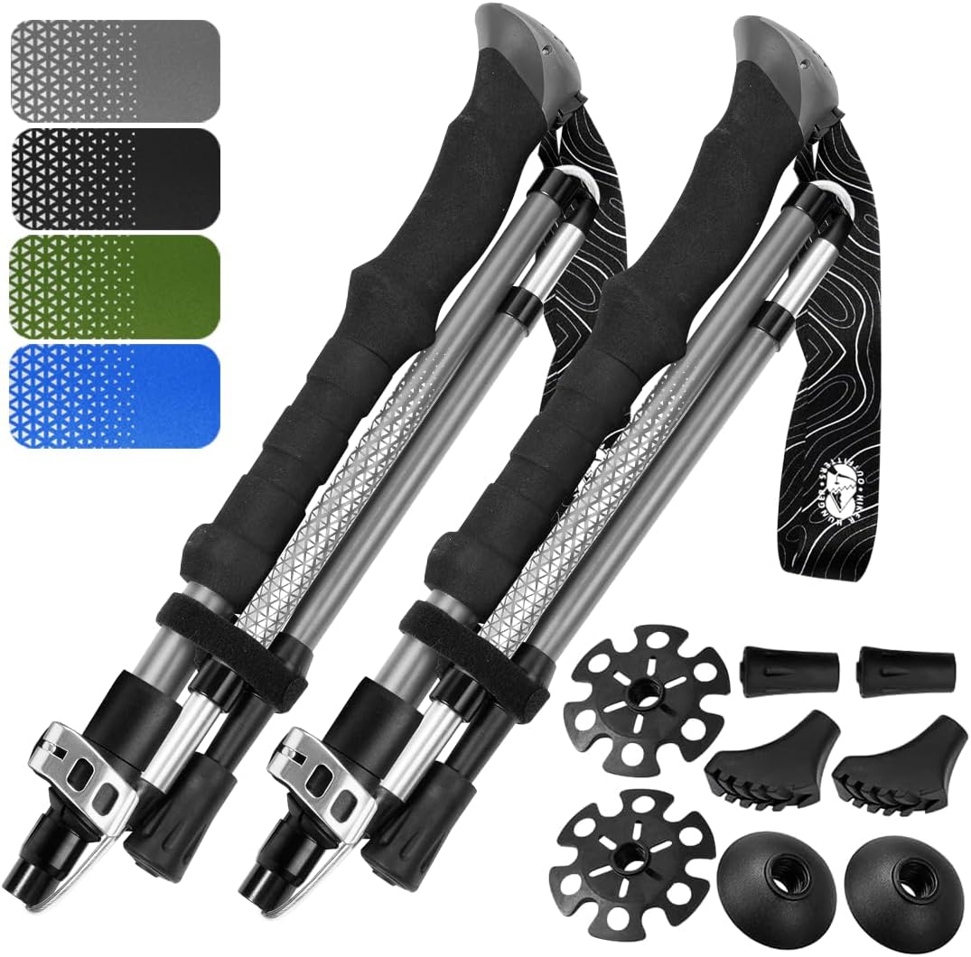 Premium Foldable Hiking Poles - Lightweight Trekking Sticks