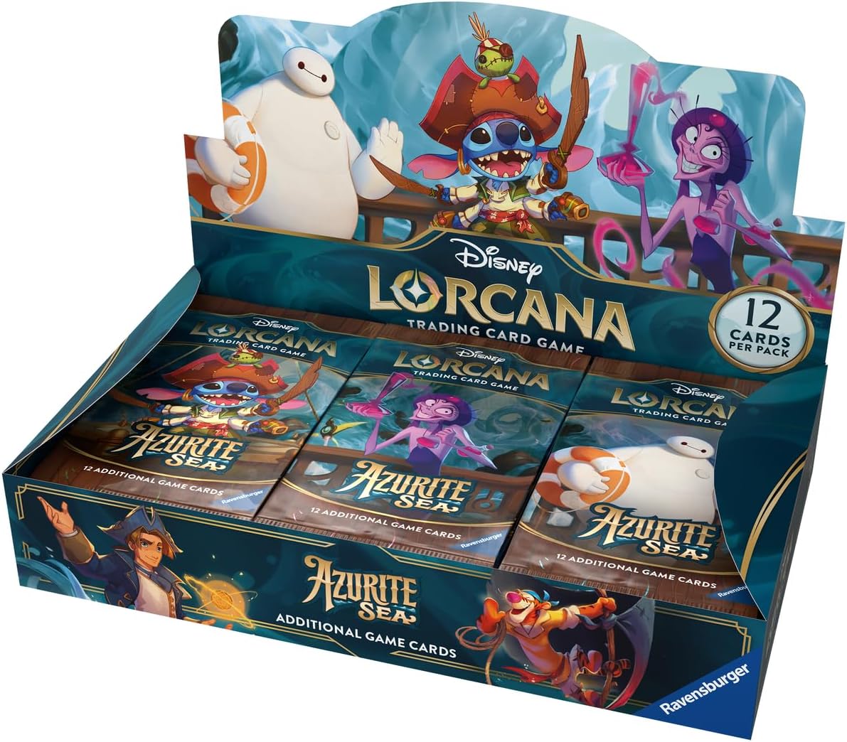 Disney Lorcana TCG Azurite Sea Booster Pack Display for Collectors