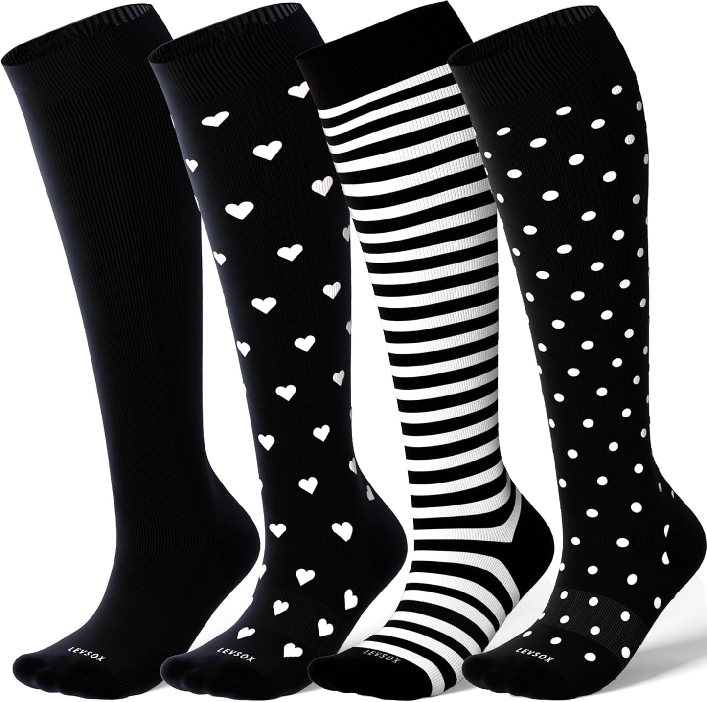 LEVSOX Bamboo Compression Socks - 20-30 mmHg Support