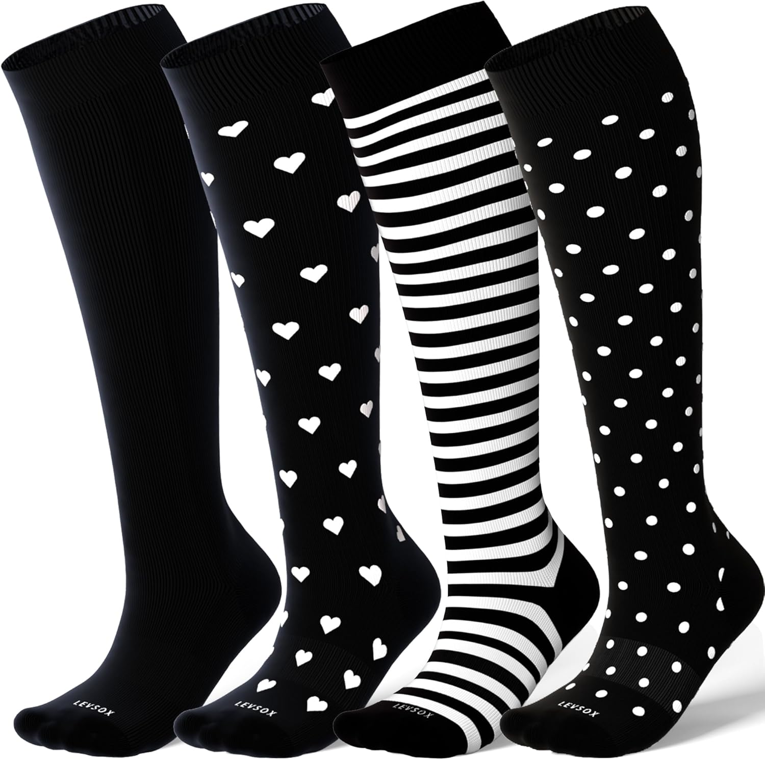LEVSOX Bamboo Compression Socks - 20-30 mmHg Support