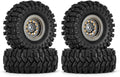 INJORA Black Coating Brass 1.0 Beadlock Wheel Tires Set for RC