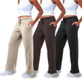 3 Pack Sweatpants Women Straight Leg Sweatpants - Cozy All-Day Comfort