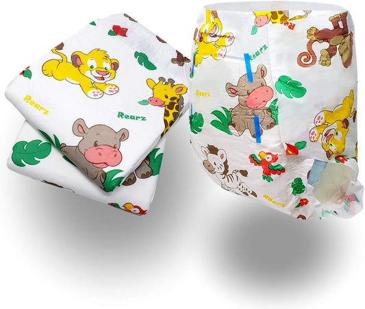Maximum Absorbency with Rearz Safari Diaper x2 (M)