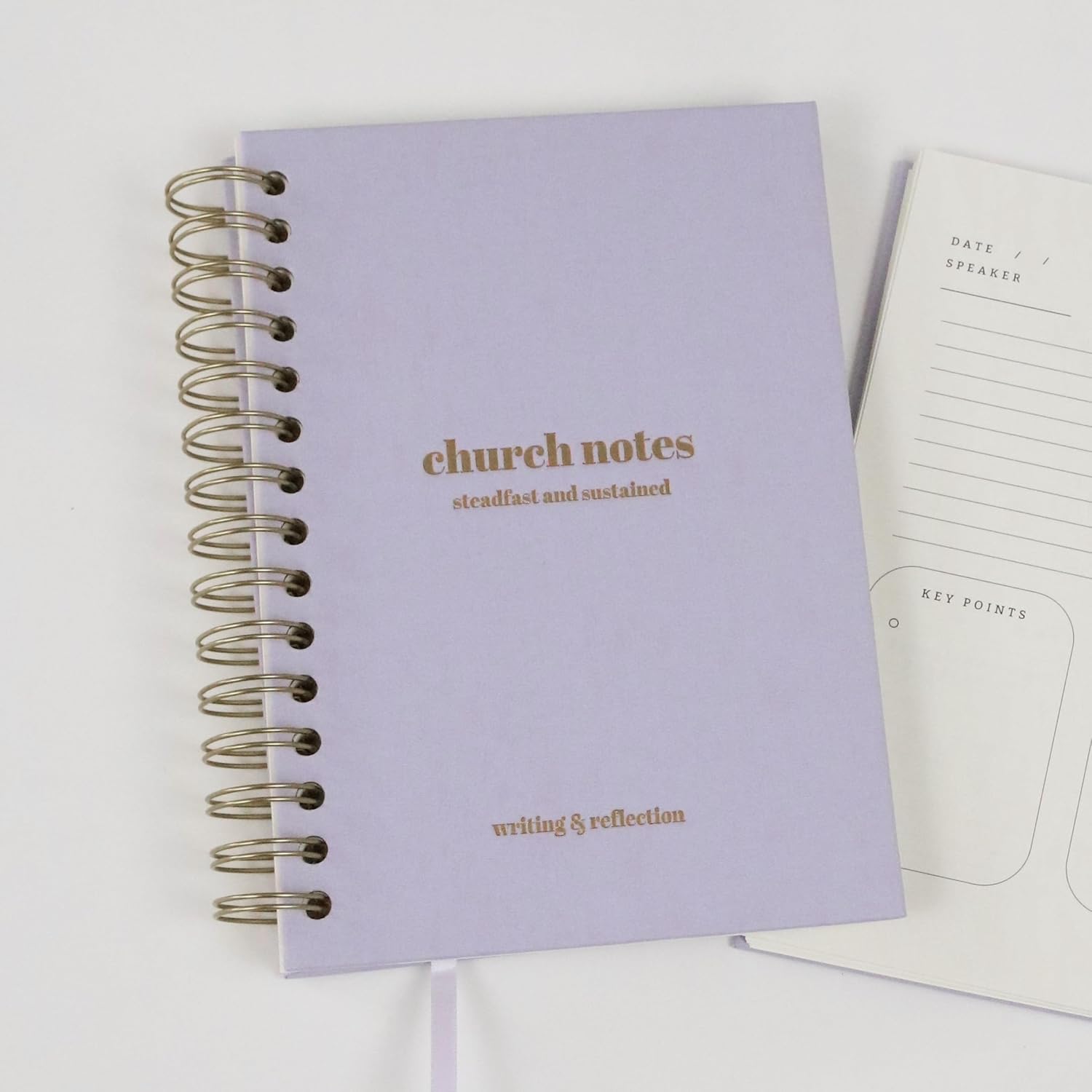 Church Notes Journal for Sermons and Podcasts - Lilac Purple