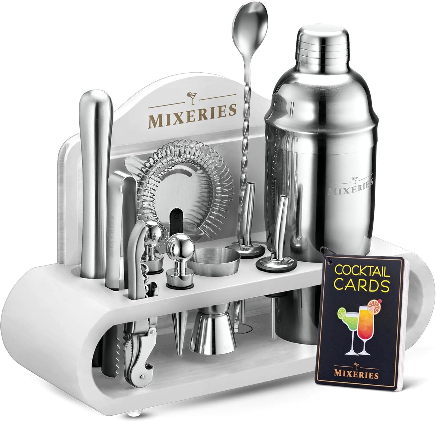 Mixeries Bartender Kit: 18 Piece Cocktail Set for Home Bar