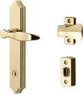 Ideal Security 1216 Surface Mount Storm Door Handle with Lock - Bright