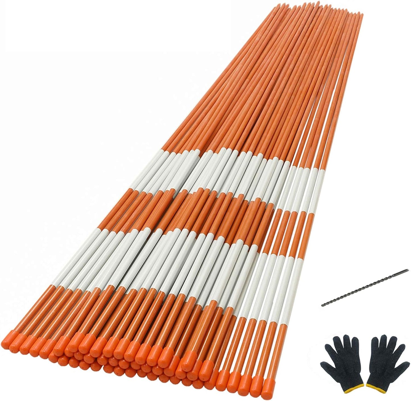 Driveway Marker Set 50PCS 48 Inch Reflective Snow Stakes