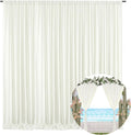 Ivory White 10 x 10 ft Backdrop Curtain Panels - Satin Party
