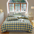 FACE TWO FACE Washed Cotton King Duvet Cover Set - Breathable Comfort