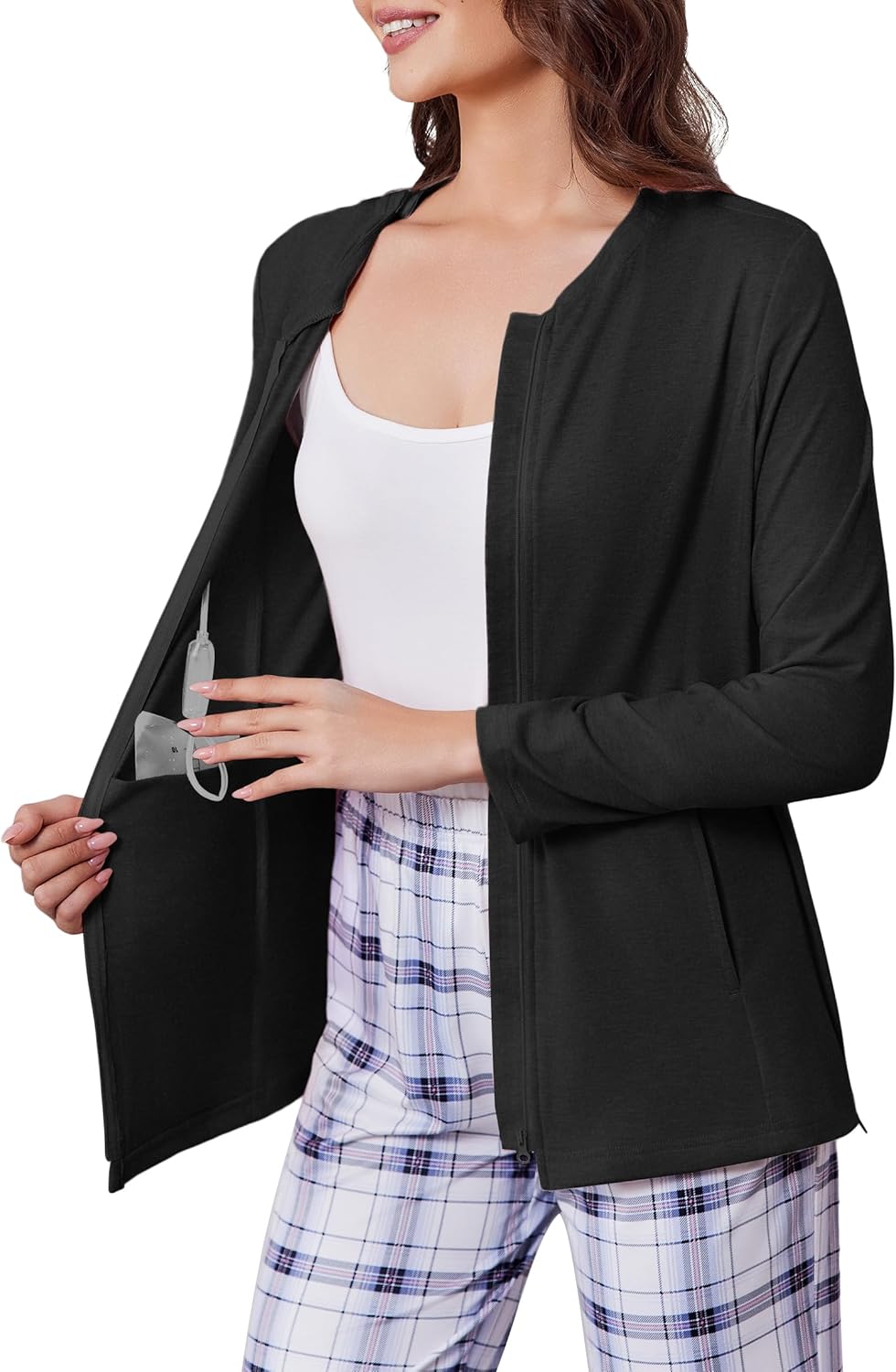 Deyeek Mastectomy Shirts with Drain Pockets for Recovery