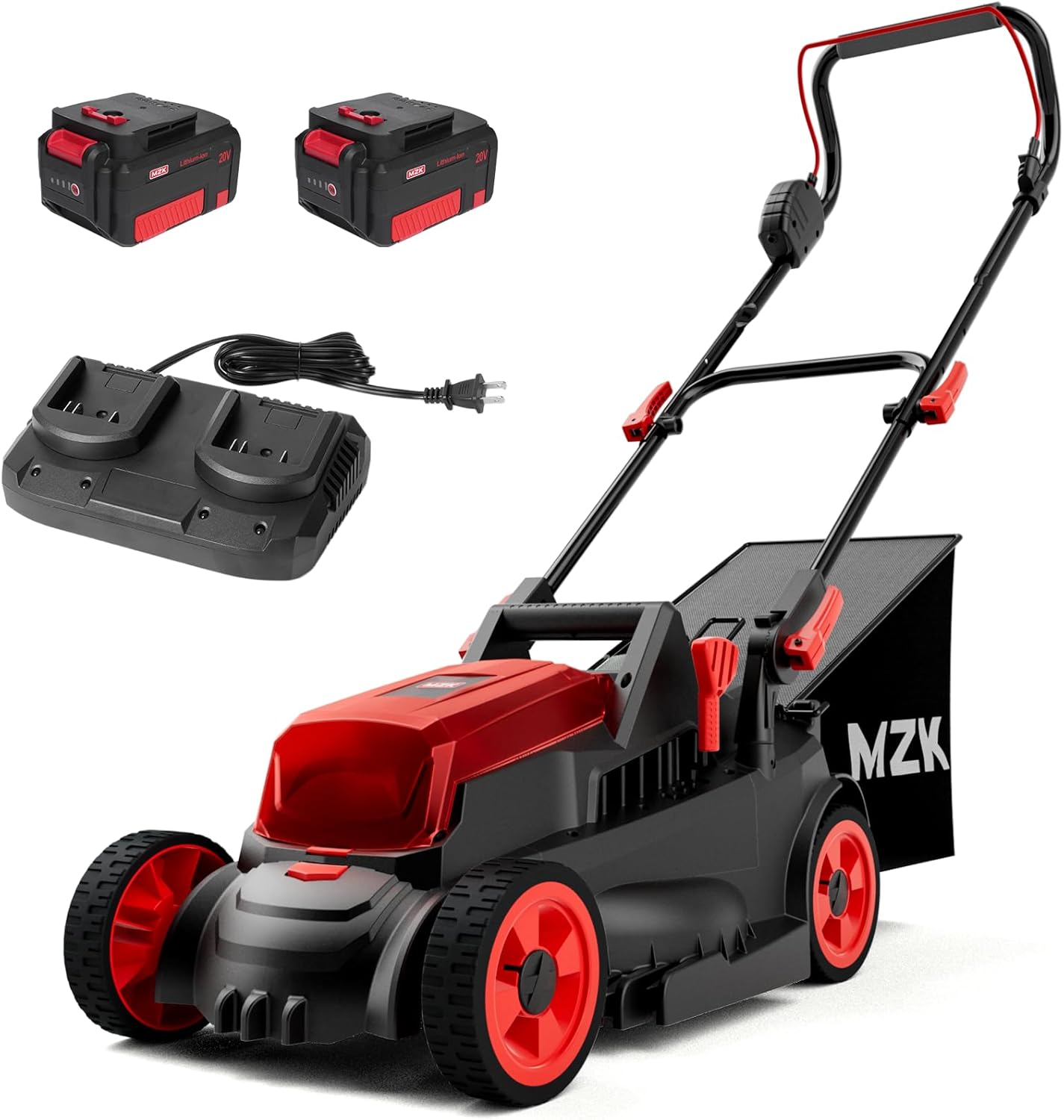 MZK 40V Cordless Electric Lawn Mower with Adjustable Heights