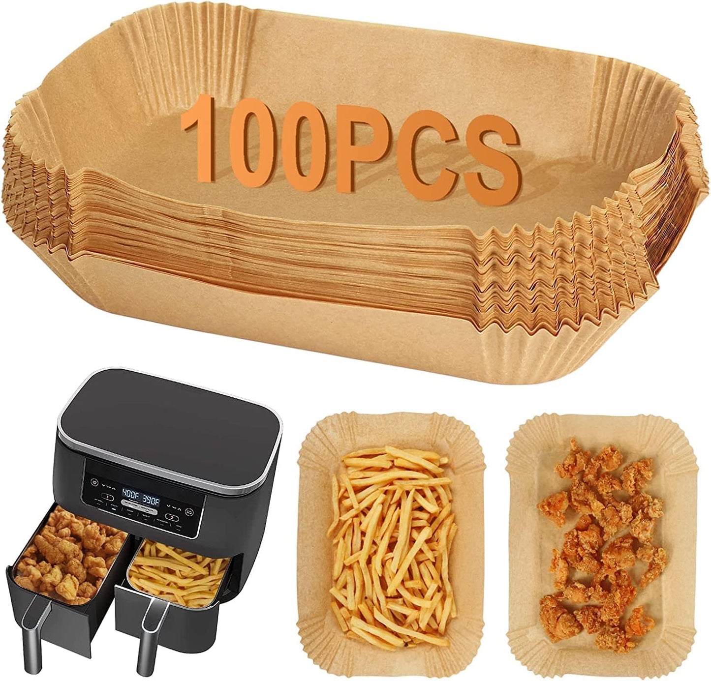 100PCS Ninja Air Fryer Liners by ROTDAM - Oil/Water Proof!