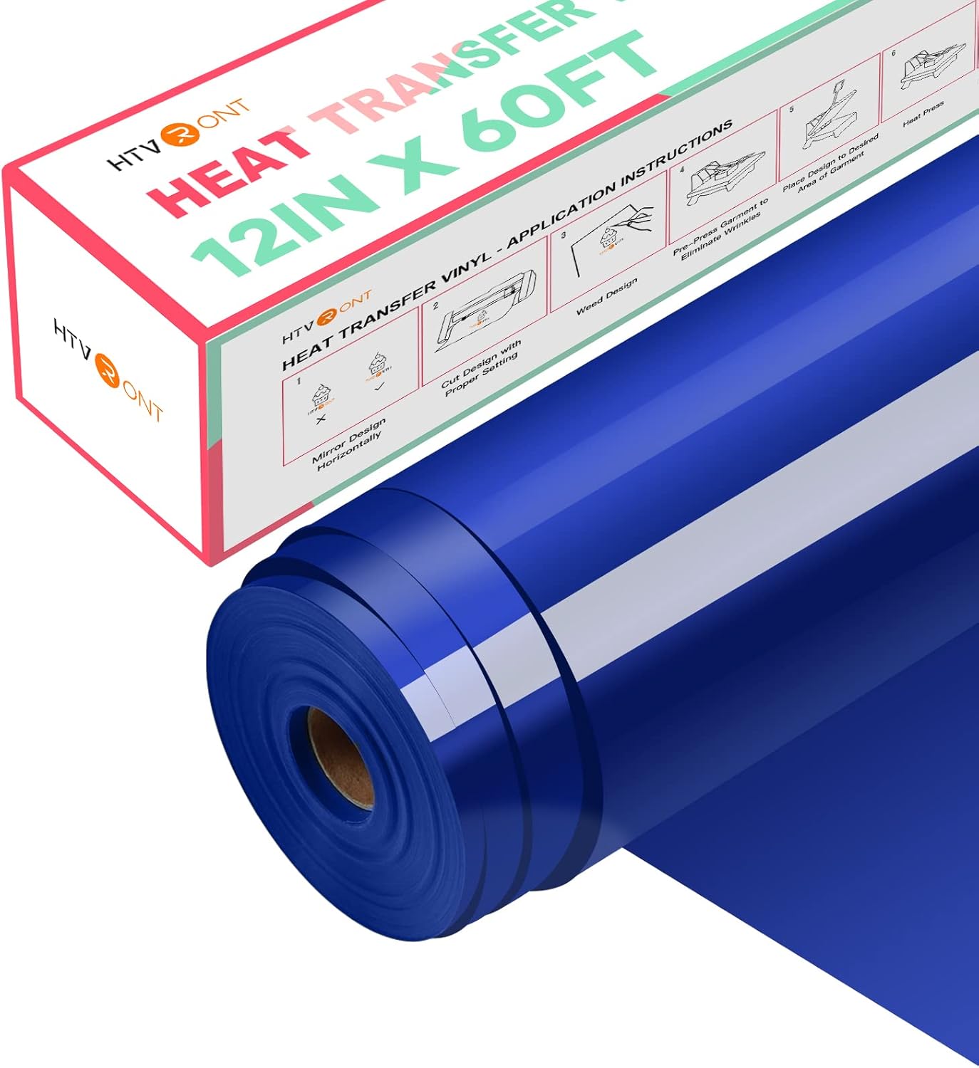 HTVRONT Blue Heat Transfer Vinyl Roll - Easy to Cut & Weed
