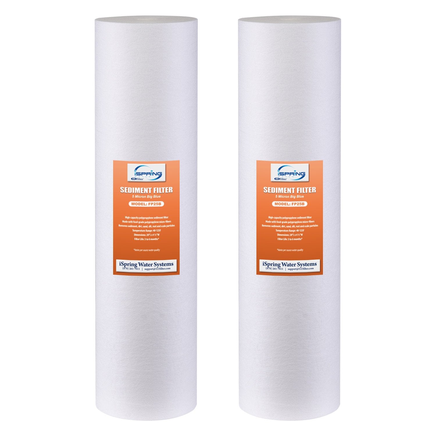 iSpring 5-Micron Whole House Water Filter Cartridges for Clean Water