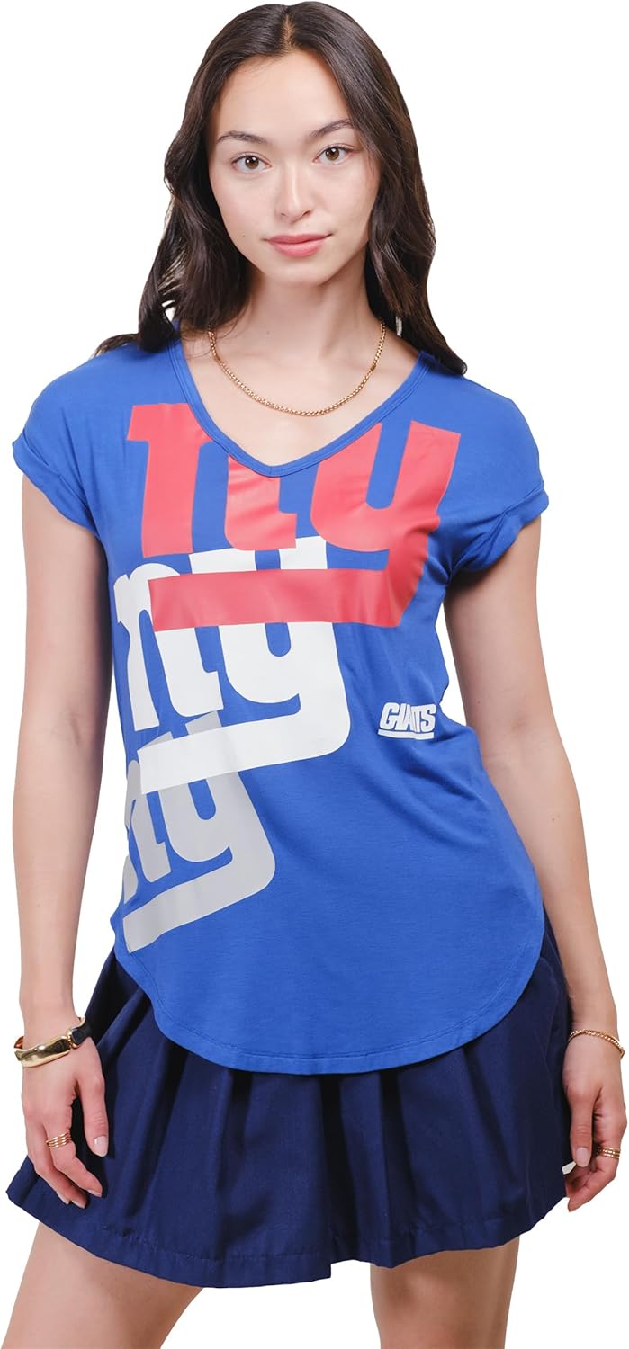 Ultra Game Womens NFL Official Vintage V-Neck T-Shirt Review