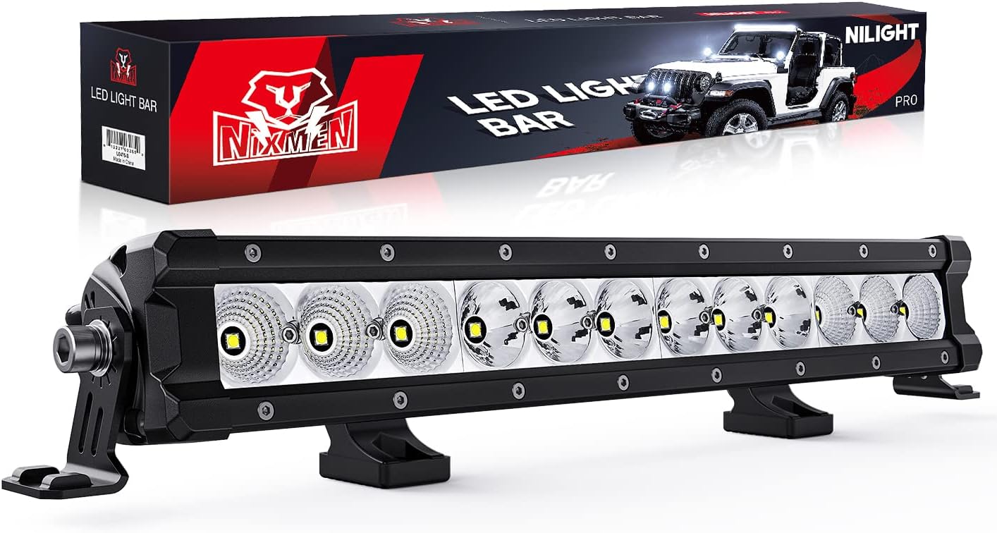 Nilight 16 Inch LED Light Bar for Offroad Vehicles and Boats