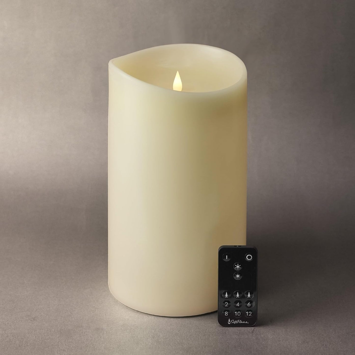 Flameless Candle - 6 x 10.5 in Ivory with Remote Control