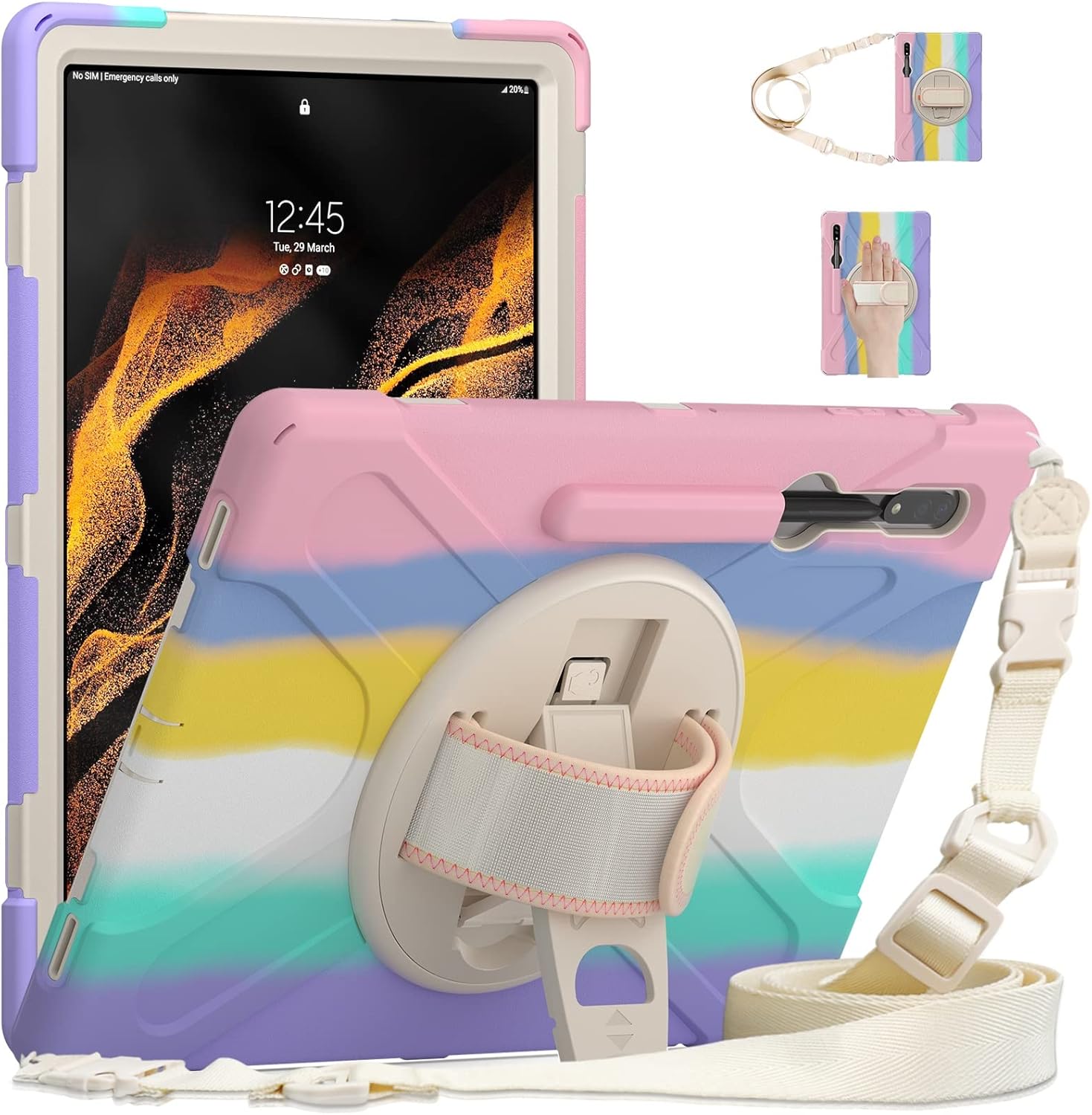 Shockproof Case for Galaxy Tab S8 Ultra 14.6 Inch 2022 Rugged Cover