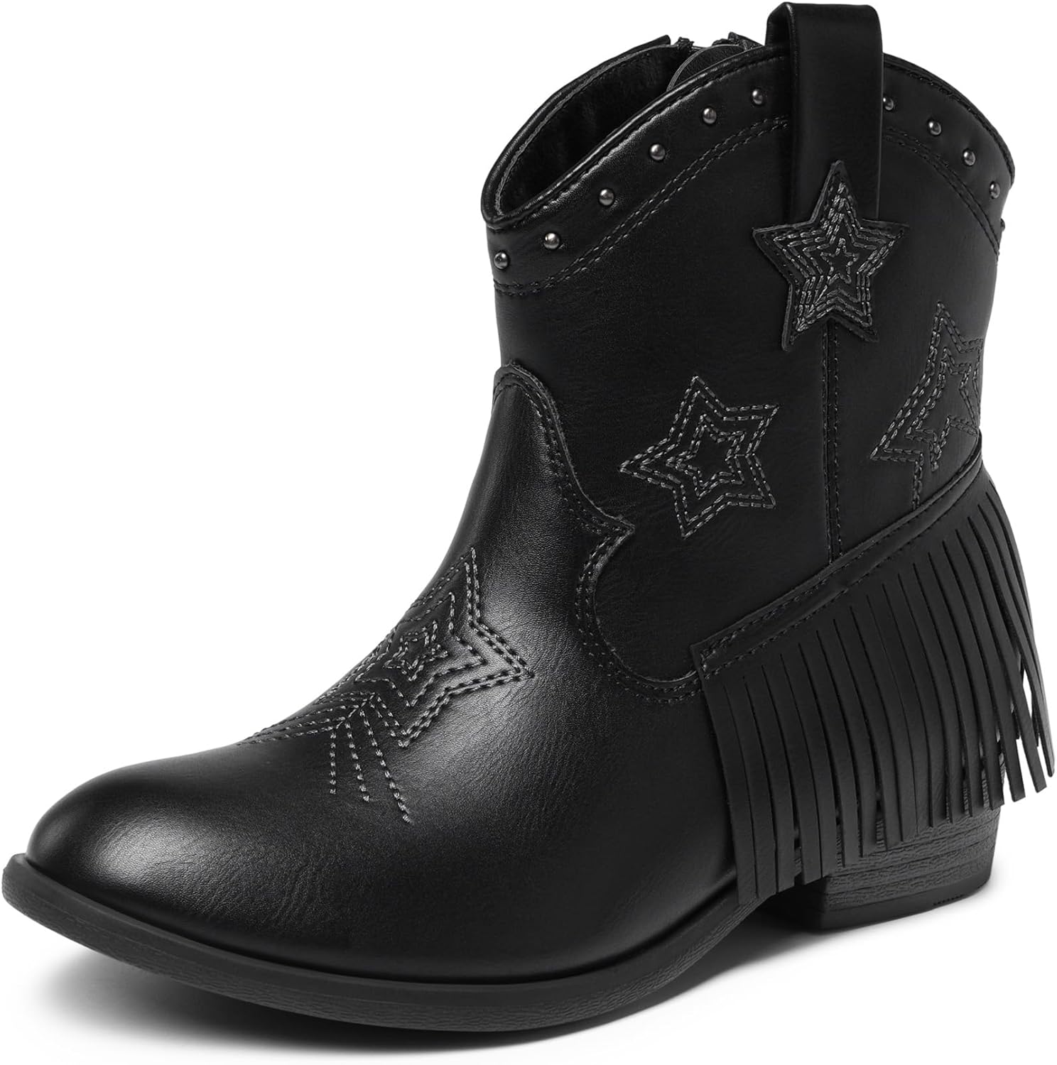 DREAM PAIRS Girls Cowgirl Cowboy Ankle Western Boots for Kids