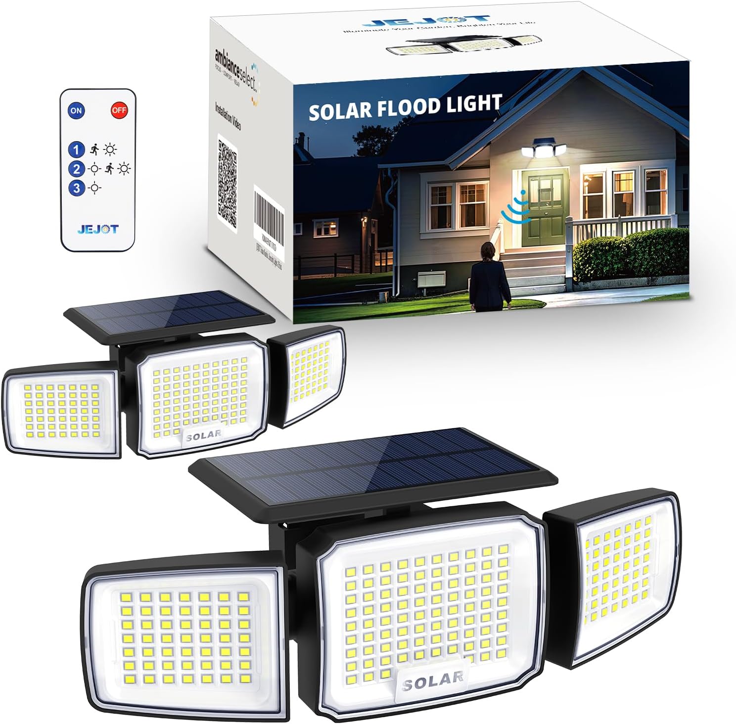 Super Bright Solar Security Light Outdoor with Remote Control