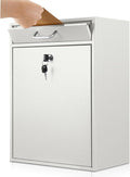Locking Mailbox 18 x 15 x 7 in Creamy White - Large Wall Mount