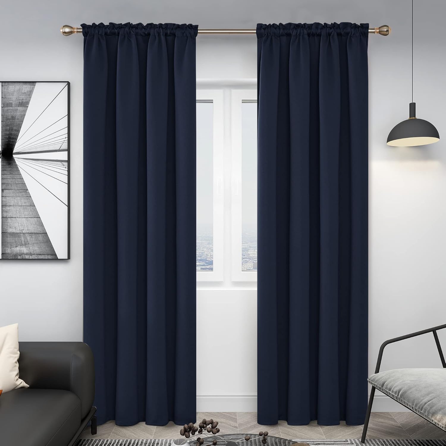 Darken & Silence: Deconovo Navy Blue Curtains