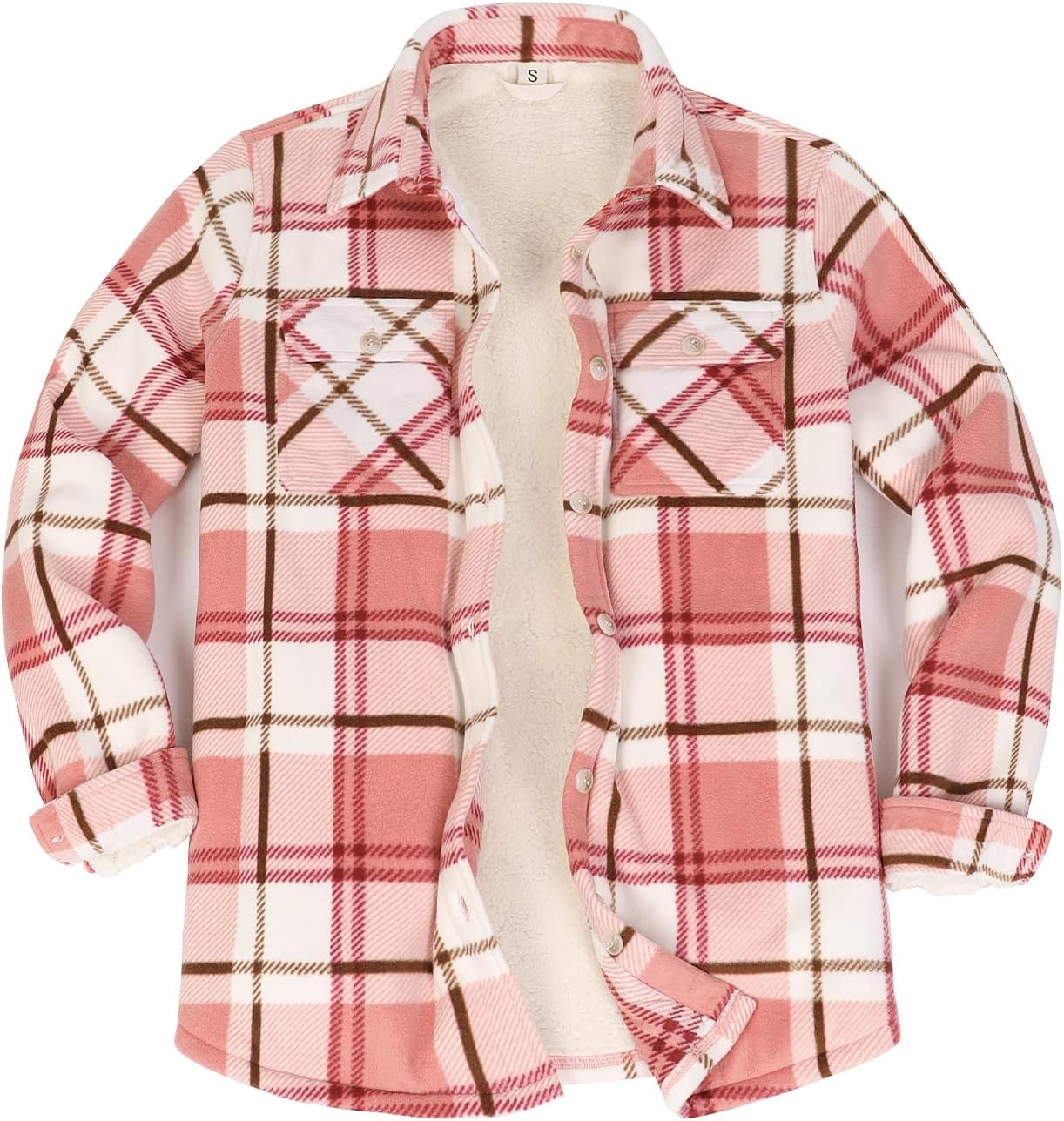 ThCreasa Womens Sherpa Fleece Lined Flannel Shirt Jacket Review