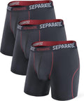 Separatec Mens Underwear Dual Pouch Boxer Briefs - Anti Chafing fits